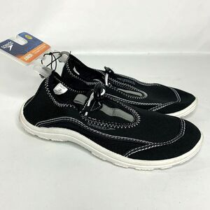 Speedo Jr Youth Water Shoes Size Small 13 - 1 Black Rubber Sole Slip On